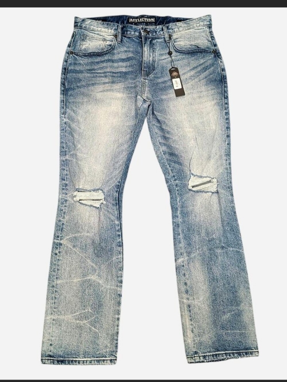 Affliction Ace Cesar Slim Straight Jeans Men's 36x32 | Y2K Cyber Grunge